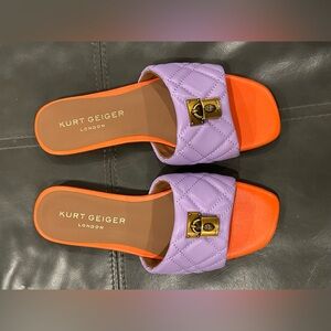 Kurt Geiger London Vibrant Purple and Orange Sandals